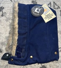Vintage Carhartt Jacket Hood Hat HQ182 Blue One Size OFA Faux Fur picture