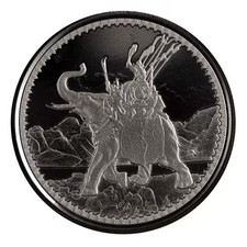 2022 Gibraltar Royal Arms of England: War Elephant Silver 1 oz BU picture