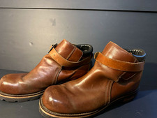 Vintage Durango SW11474 Men’s 13D Brown Leather Ankle Boots Brazil Strap Western picture