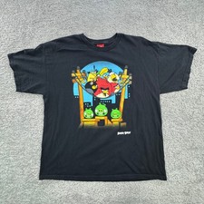 Angry Birds Rovio Fifth Sun Mens Graphic T-Shirt Black Short Sleeve 2012 Large picture
