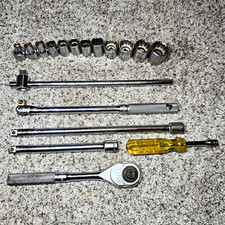 Vintage Lot Of Koken Japan Quality Mechanics Tools Ratchet Extensions Sockets picture