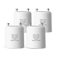 GU24 to E26 Adapter, Light Bulb Adapter Socket Converter, 4 Pack | Two picture