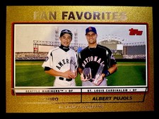 2004 Topps Baseball Ichiro Suzuki Albert Pujols 694 Fan Favorites Gold /2004 NM picture