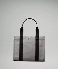 RARE Lululemon Canvas Tote Bag 10L Anchor Ivory Black Two-Tone NWT picture