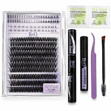 New - DIY Eyelash Extension Clusters Kit, 10-16 mm D-C Curl Flat Mixed Lash Kit picture