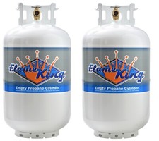 Twin Pack 30LB EMPTY Propane Cylinder Refillable Steel LPG Tank with OPD Valve picture