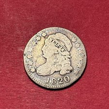 (1) Beautiful Antique 1820 Capped Bust Dime VG-VERY GOOD NICE FILLER picture