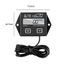 Inductive Tachometer Gauge Engine RPM Meter Engine Tach Hour Meter Digital *** picture