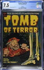 Tomb of Terror 9 CGC 7.5 File Copy 1953 Harvey Horror Powell Elias Sparling art picture