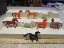 VTG Lot Lido Marx Ideal MPC Cowboys Indians Army Men Playset Plastic Horses L40 picture