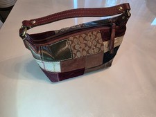 Vintage Y2K 2007 Coach Mini Holiday Patchwork Demi Hobo Handbag - G0773-40928 picture