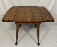Old Vintage Quartersawn Oak Drop Leaf Table Farm House Plant Stand picture