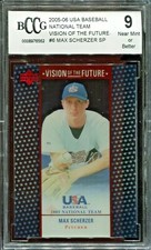 MAX SCHERZER 2005 Upper Deck USA Vision Acetate SP short print rookie BCCG 9 picture
