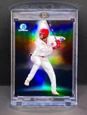ELLY DE LA CRUZ BLACK REFRACTOR ROOKIE RC 2023 Bowman Chrome REDS MINT picture