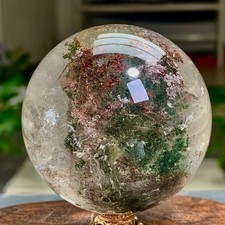 311G Natural Green Ghost Crystal Quartz Ball Crystal Sphere Mineral Specimen picture
