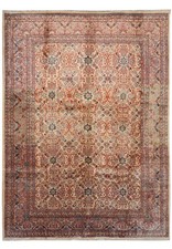 10x13' Orange Traditional Yaazd Rug 3837 picture