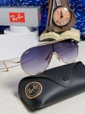 RayBan 2026 RB3597 Men's Sunglasses Gold/Blue Gradient Lens New With Case picture