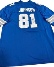 Calvin Johnson Signed Detroit Lions #81 Jersey Beckett Authenticated picture