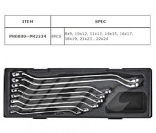 JTC 8 PCS 45° OFFSET BOX WRENCH SET (MIRROR-FINISH), JTC # K6083 picture