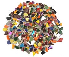 Lanyani Vibrant Broken Ceramic Tiles for Crafts 12x12 Inch, Mixed-1 picture