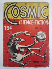 Cosmic Science-Fiction Pulp May 1941 v. 1 #2 GD Hannes Bok Cover Art picture