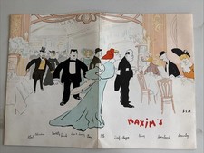 VINTAGE CHEZ MAXIM'S RESTAURANT DINNER MENU-NYC 14x10” picture