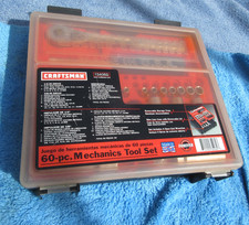 Craftsman vintage NOS USA 60 pc Mechanics Tool Set 34060 SAE and Metric picture