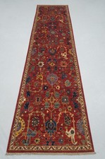 3x11 ft Red Bidjar Afghan Hand knotted Wool Oriental Runner Rug picture