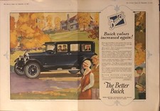 1925 Better Buick Seven Passenger Sedan PRINT AD Valve-In -Head Engine VTG 1920s picture