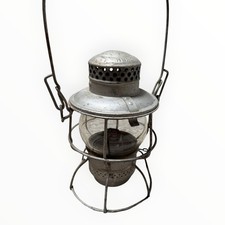 Adlake Kero 2-55 Railroad Lantern CMST P&P Silver Antique Good Condition picture