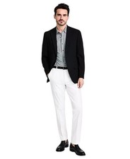 Michael Kors Mens Classic fit Sport Coat Blazer 44 R Black Solid Stretch picture