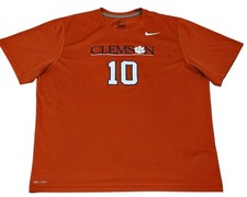 Nike Clemson Tigers #10 Dri-FIT Shirt Mens XL Orange NCAA Athletic Tee picture