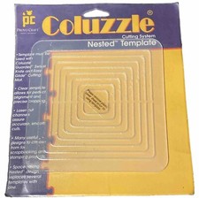 Provo Craft Coluzzle Cutting System Nested Square Template Stencil Scrapbook NEW picture