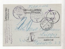 Turkey Officials Iraq 1916 Field Post Card Wwii With 