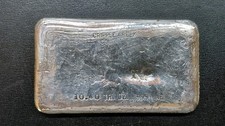 VINTAGE & RARE CRIPPLE CREEK COLORADO 10.40 TROY OUNCE POURED .999 SILVER BAR picture