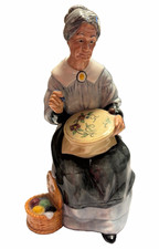 Vintage Royal Daulton Golden Years Figurine Embroidering Figurine HN2855 picture