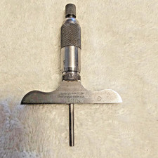 Vintage Goodell-Pratt Depth Micrometer Gauge Machinist Tool USA picture