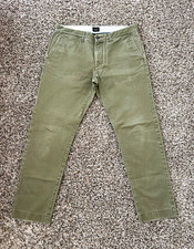 J.CREW Men’s Broken-In Green Chino Pants 32W Slim picture