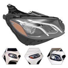 LED Headlight Right for Mercedes Benz E Class 2017-2020 Clear Lens Black picture