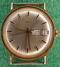 Lot W2495 Mens Runs 1979 Timex Manual Wind Up Movement Vintage Watch as is picture
