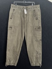 James Perse Men 4 Drawstring Cotton & Elastin Cargo Pants Retail $395 picture