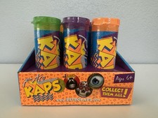 NEW- Retro Kaps Pogs (20) Metal Slammers (2)  One Storage Tube Great Kids Fun picture