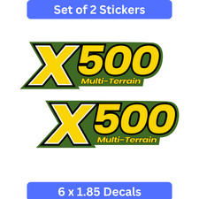 X500 Multi-Terrain Lawn Tractor Lawnmower Premium Vinyl Decal Set - 6