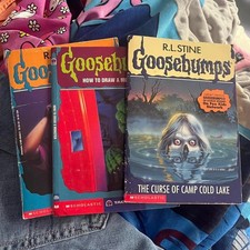 Goosebumps Book Lot of 3, Original Covers + Bookmark in Curse of Camp Cold Lake picture