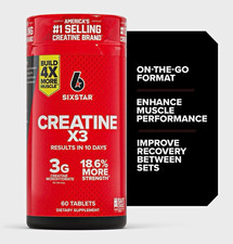 Six Star Creatine X3 3g Creatine Monohydrate Tablets, 60 Count Muscle Strength picture