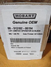 Hobart I,Kit,Switch Operator Block 00-913102-00194 See Pics Red Button Cap Lost picture