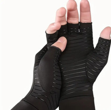 Copper Arthritis Compression Gloves Hand Support Pain Relief Joint Self Care picture
