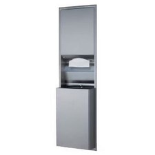 Bobrick B-3942 Semi Recessed Paper Towel Dispenser And Waste Receptacle - Stainl picture