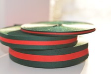 2 yards Gucci inspired green and red striped woven ribbon DIY - Premium Quality picture