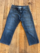 Lucky Brand Dungarees Capri Jeans Sz 27 Cropped Straight Medium Wash picture